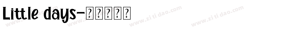 Little days字体转换